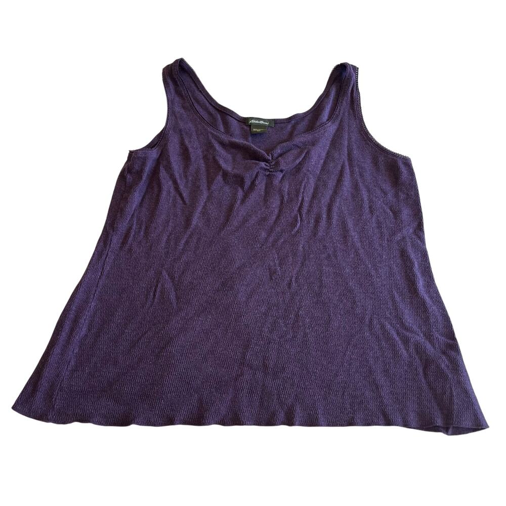 Eddie Bauer Purple Cinched Bust Tank Top Sz XL Layer
